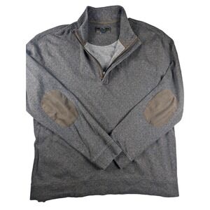 Jos A. Bank Reserve Collection Sweater Men's Quarter Zip Brown Cotton Size XXL